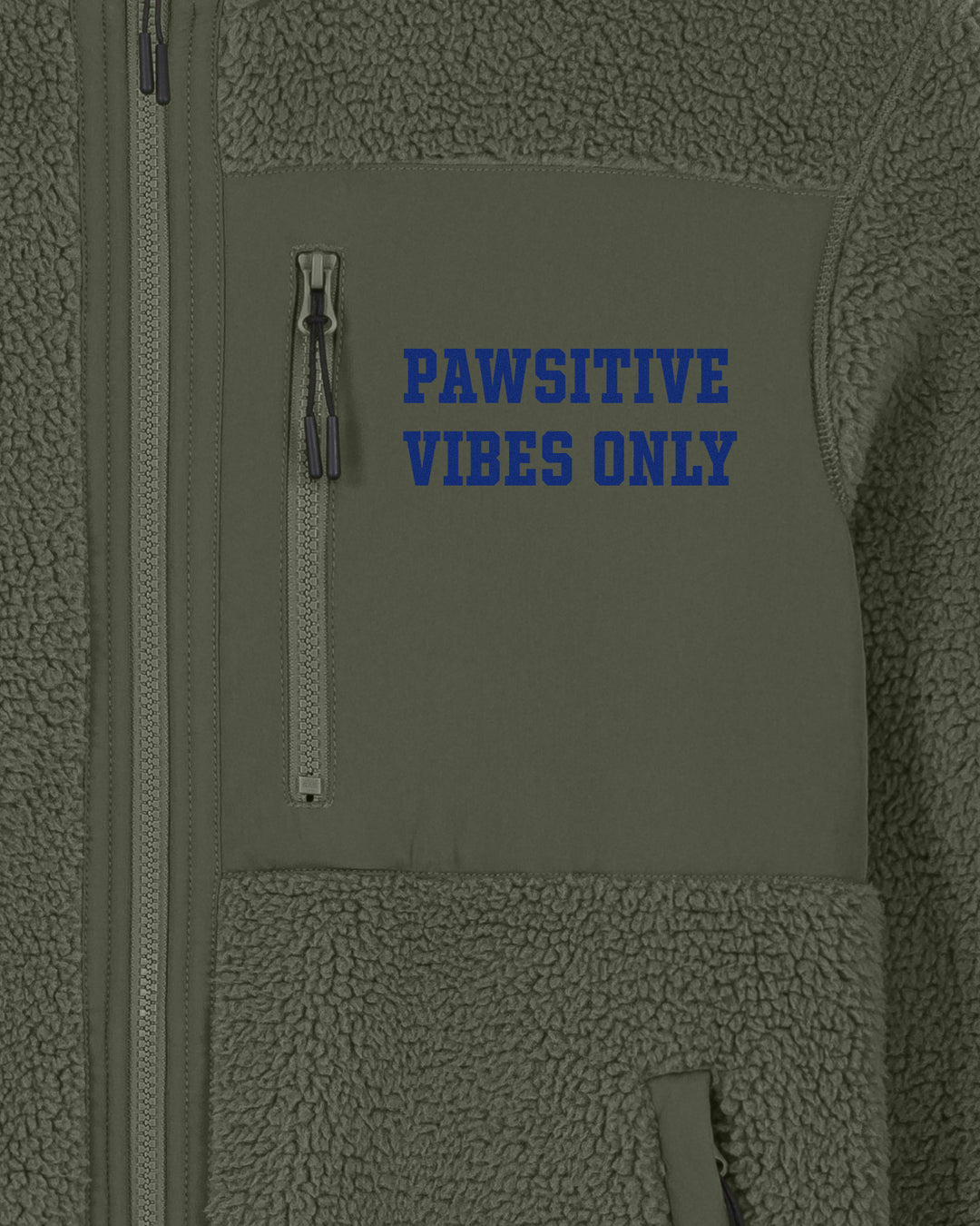 PAWSONAL TRAINER | PAWSITIVE VIBES ONLY fleece sherpa jacket