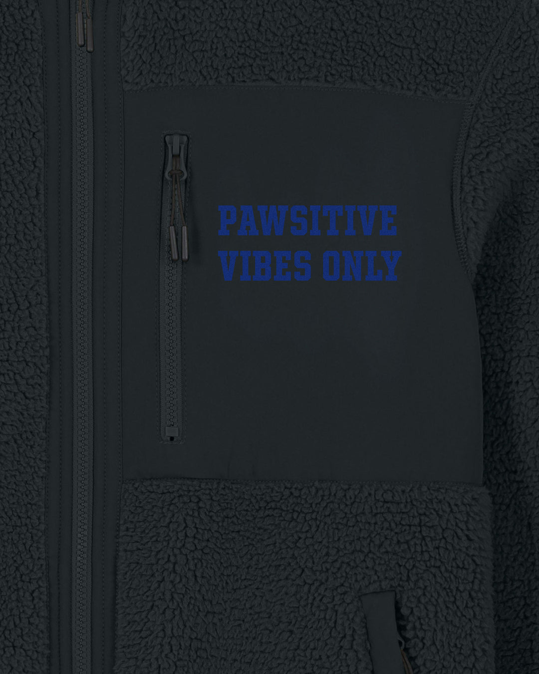 PAWSONAL TRAINER | PAWSITIVE VIBES ONLY fleece sherpa jacket