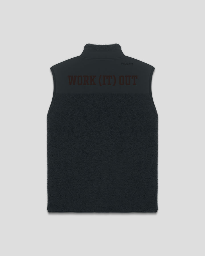 WORK (IT) OUT| FIELD TEST(ED) fleece sherpa vest
