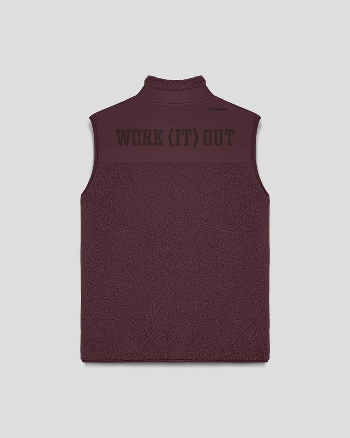 WORK (IT) OUT| FIELD TEST(ED) fleece sherpa vest