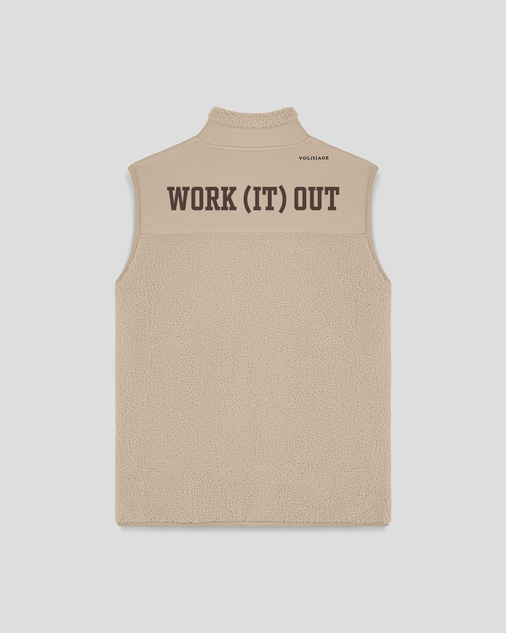 WORK (IT) OUT| FIELD TEST(ED) fleece sherpa vest