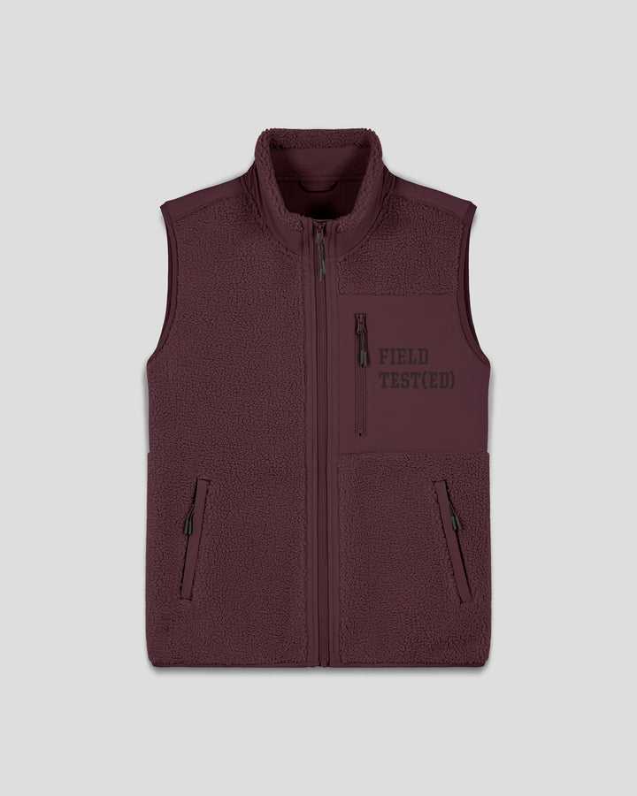 WORK (IT) OUT| FIELD TEST(ED) fleece sherpa vest