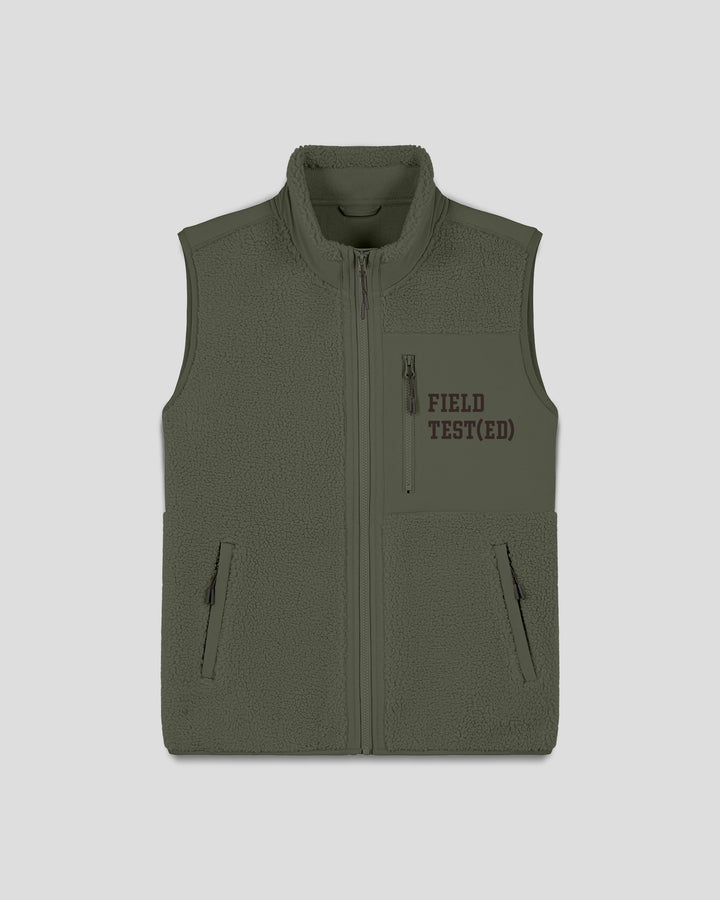 WORK (IT) OUT| FIELD TEST(ED) fleece sherpa vest