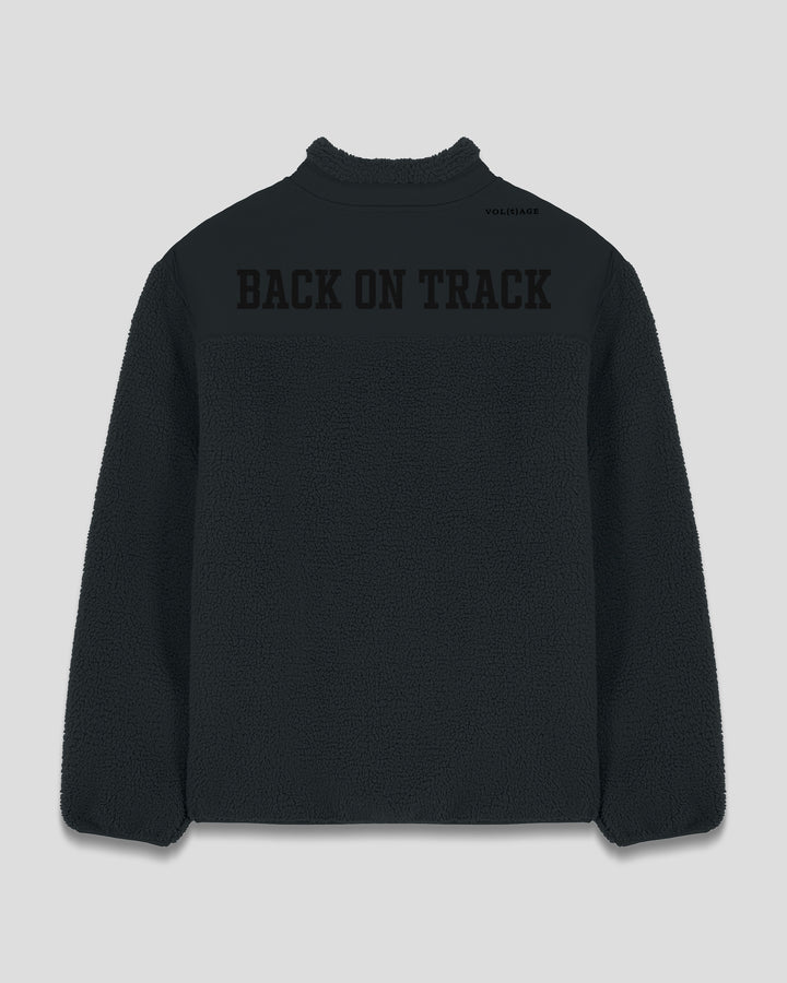 BACK ON TRACK|WALK THE TALK fleece sherpa jacket