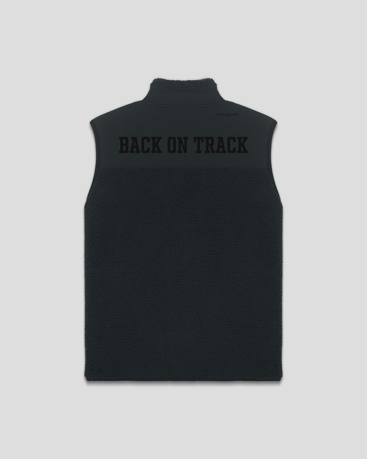 BACK ON TRACK|WALK THE TALK fleece sherpa vest