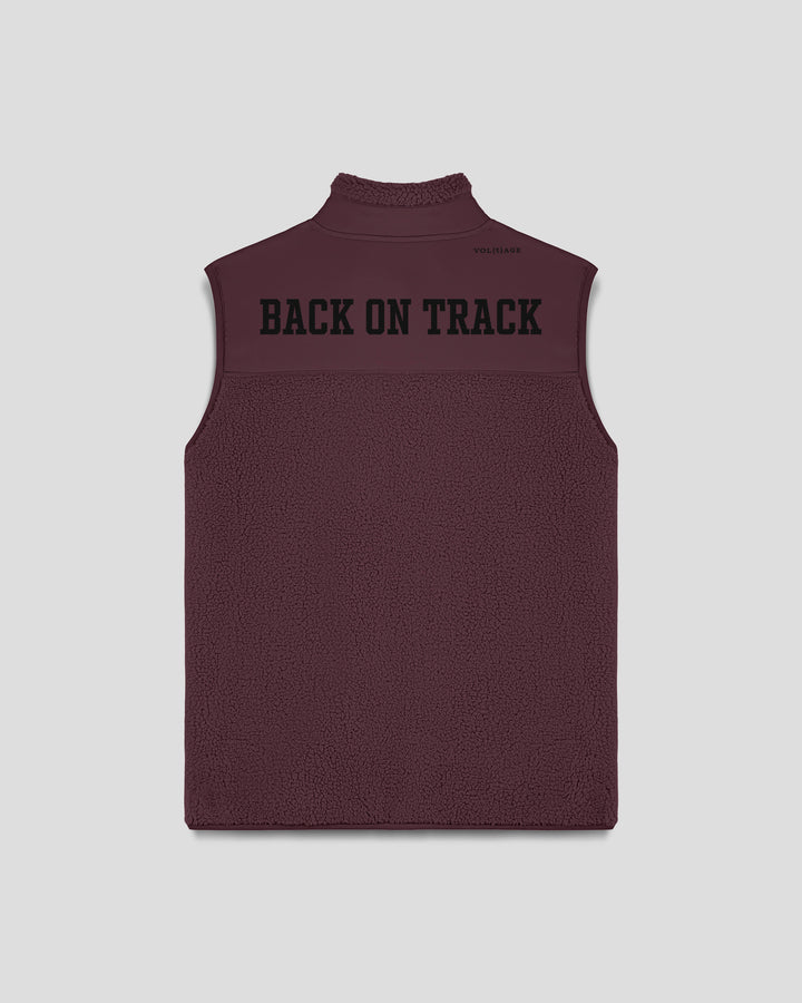 BACK ON TRACK|WALK THE TALK fleece sherpa vest