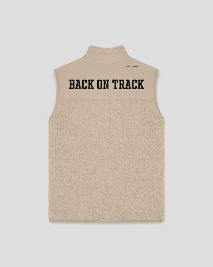 BACK ON TRACK|WALK THE TALK fleece sherpa vest