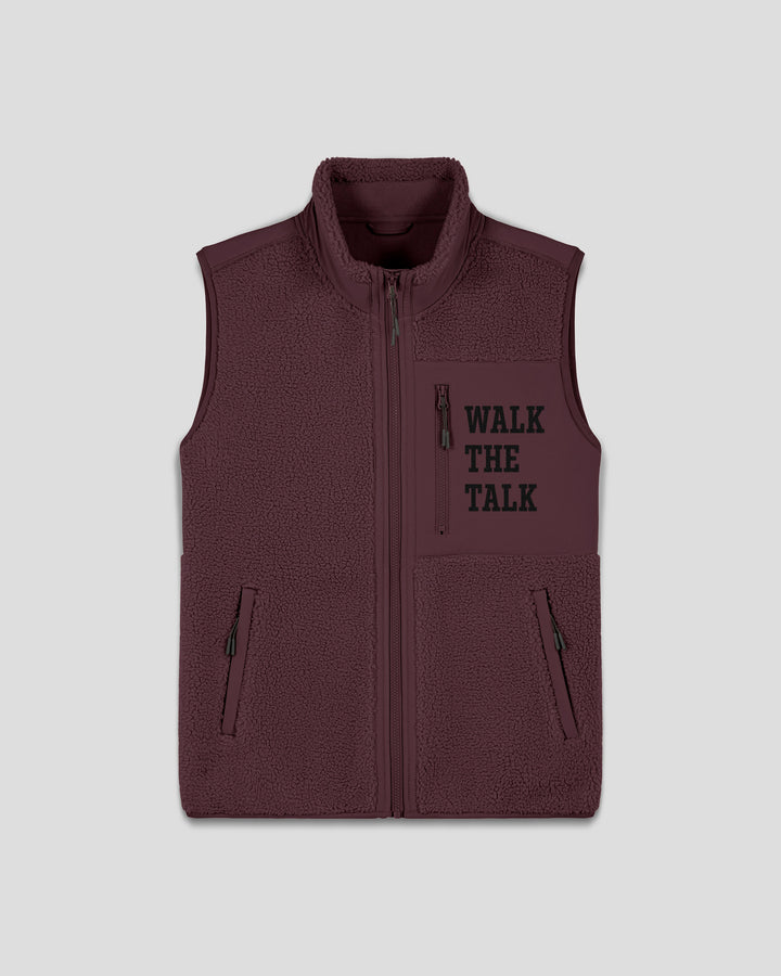 BACK ON TRACK|WALK THE TALK fleece sherpa vest