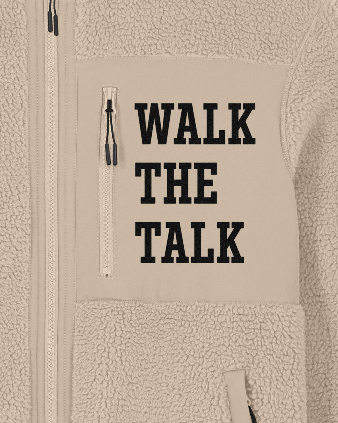 BACK ON TRACK|WALK THE TALK fleece sherpa vest