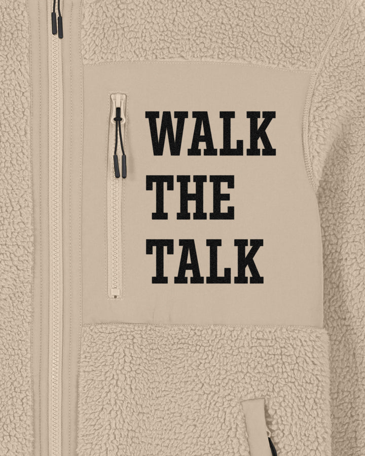BACK ON TRACK|WALK THE TALK fleece sherpa vest