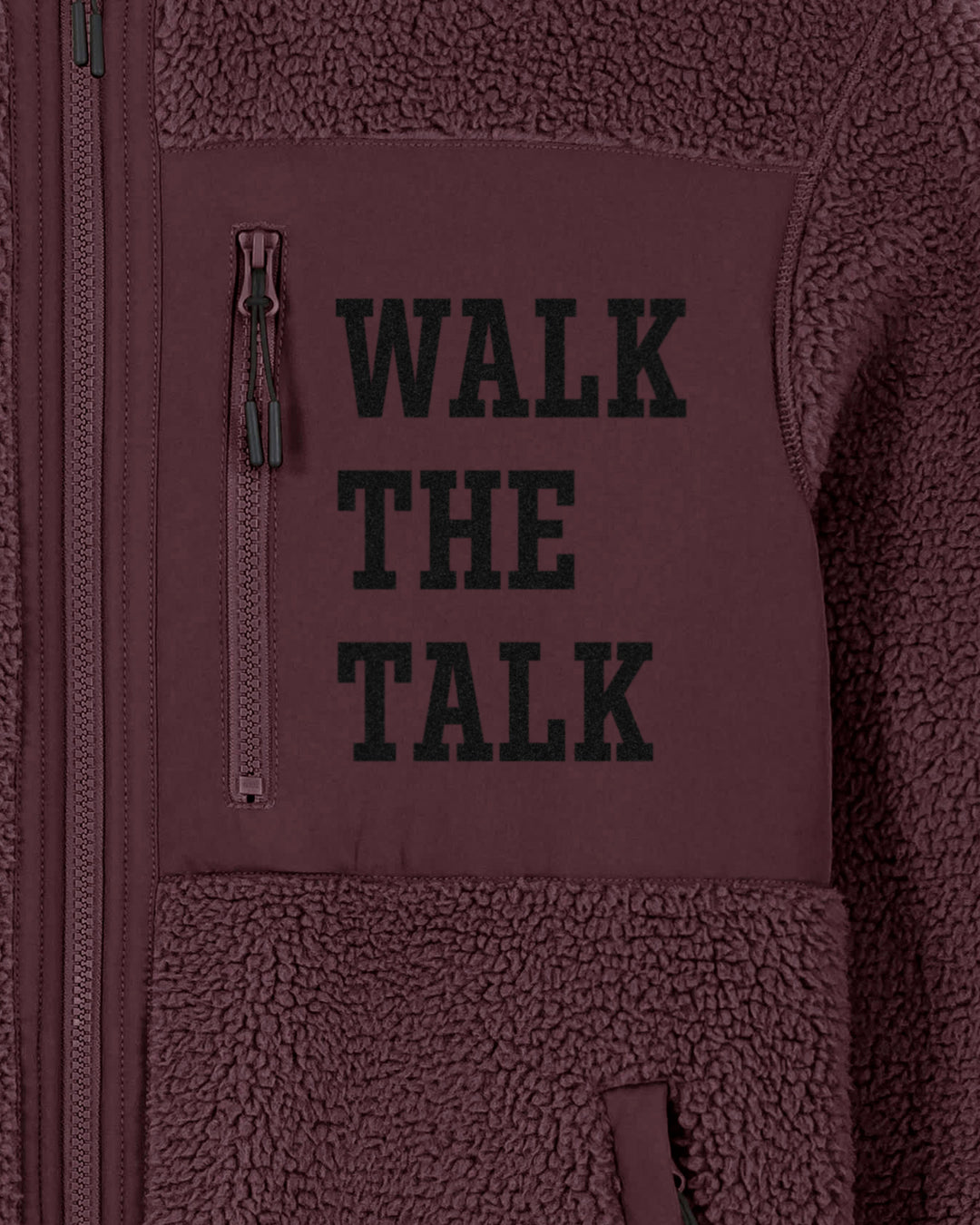 BACK ON TRACK|WALK THE TALK fleece sherpa vest