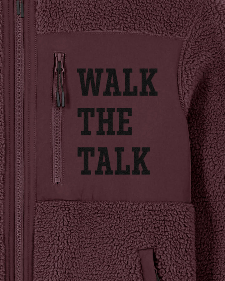 BACK ON TRACK|WALK THE TALK fleece sherpa vest