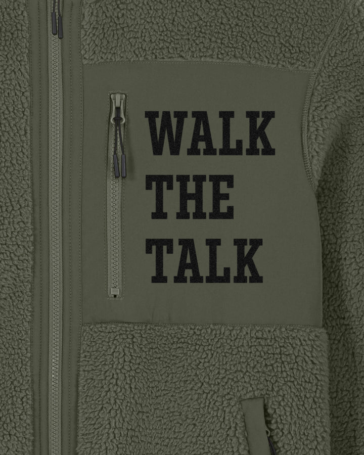 BACK ON TRACK|WALK THE TALK fleece sherpa vest