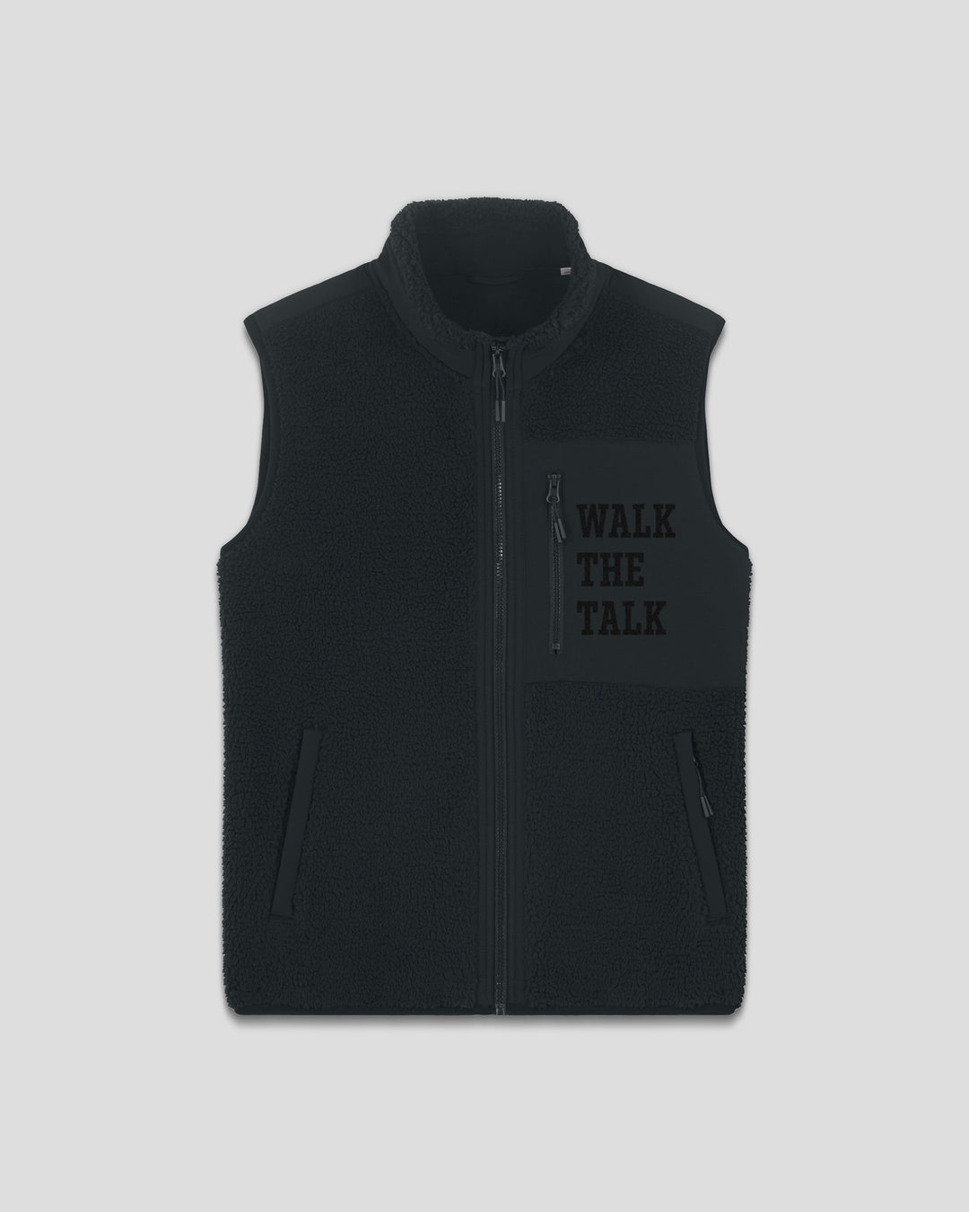 BACK ON TRACK|WALK THE TALK fleece sherpa vest