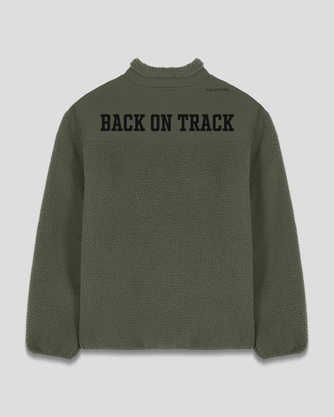 BACK ON TRACK|WALK THE TALK fleece sherpa jacket