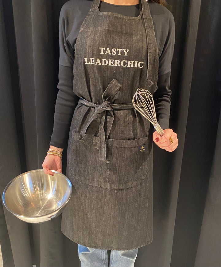 Tasty Leaderchic-Luxury Black Denim Apron