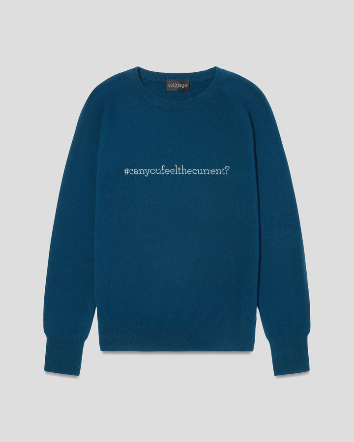 CAN YOU FEEL THE CURRENT cashmere sweater