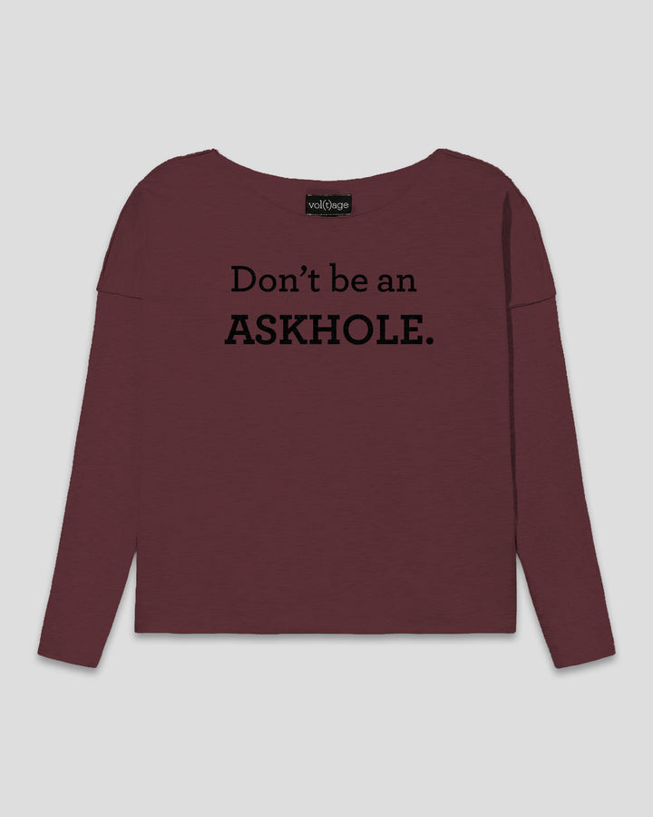 Don't be an ASKHOLE. relaxed smart-shirt