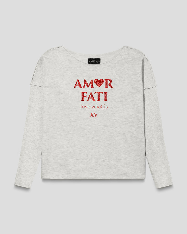 AMOR FATI relaxed smart-shirt
