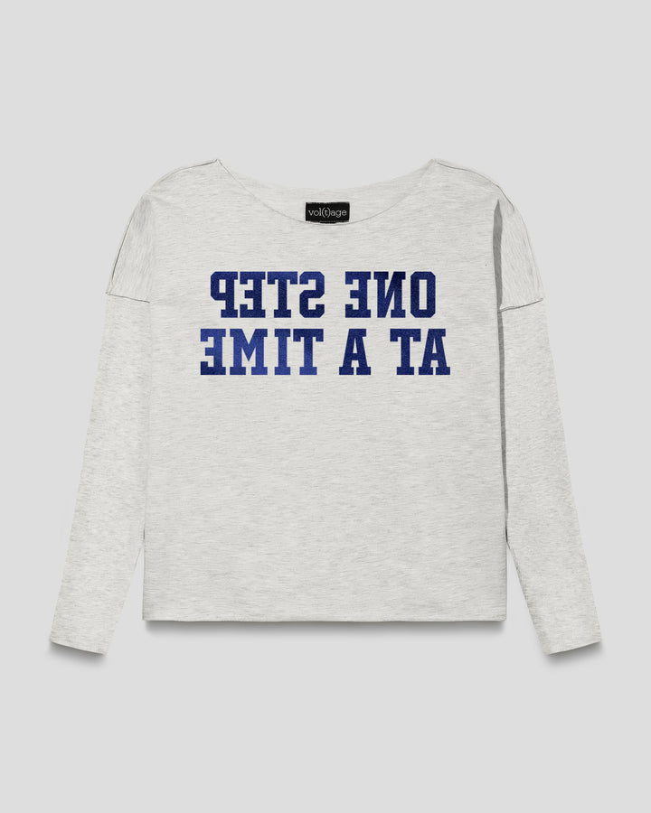 ONE STEP AT A TIME relaxed smart-shirt