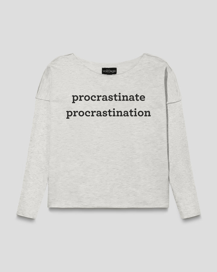 PROCRASTINATE PROCRASTINATION relaxed smart-shirt