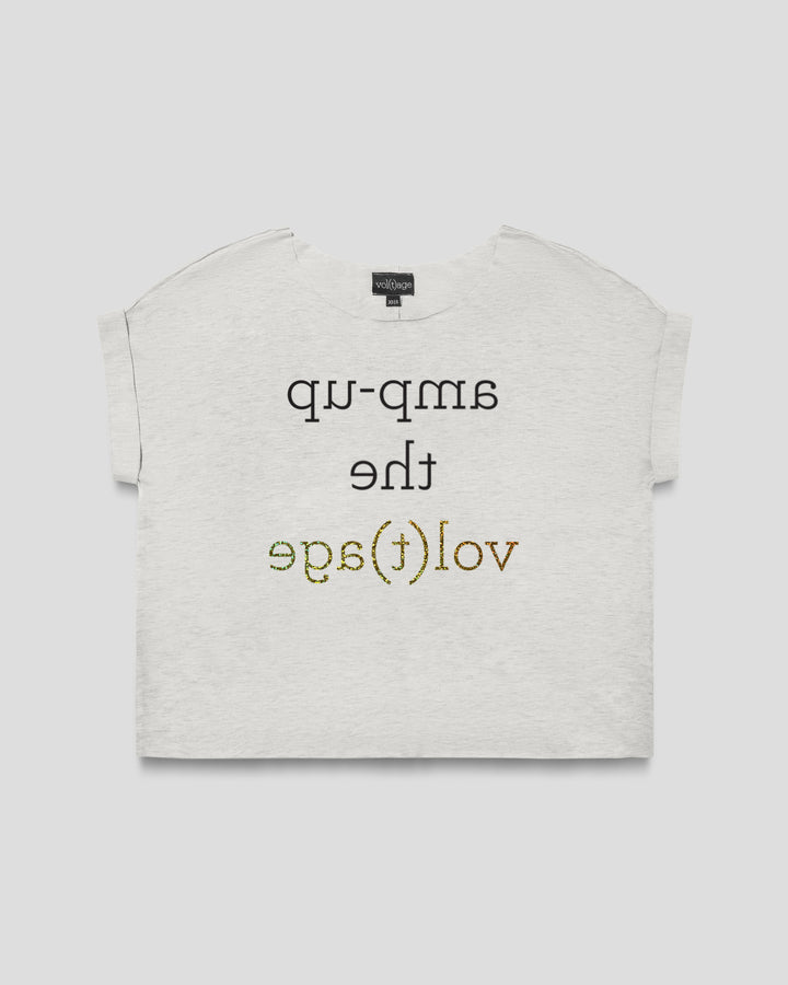 AMP-UP THE VOL(T)AGE relaxed smart-tee (mirrored)