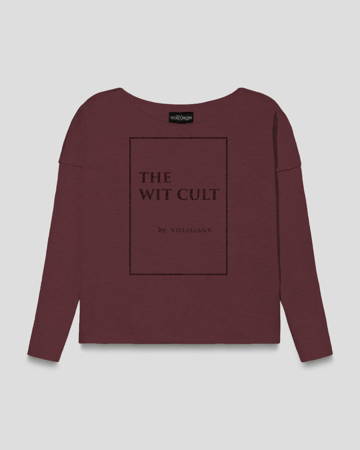 THE WIT CULT by vol(t)age relaxed smart-shirt in burgundy
