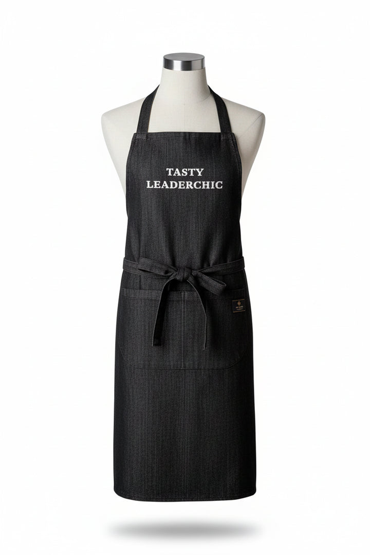 Tasty Leaderchic-Luxury Black Denim Apron