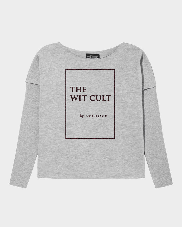 THE WIT CULT by vol(t)age relaxed smart-shirt in mid grey mélange