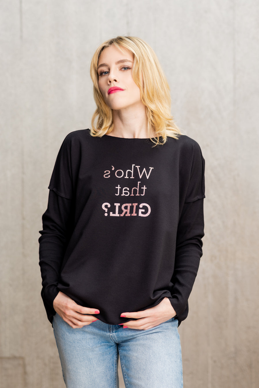 WHO'S THAT GIRL relaxed smart-shirt