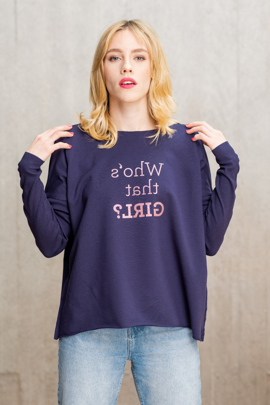 WHO'S THAT GIRL relaxed smart-shirt