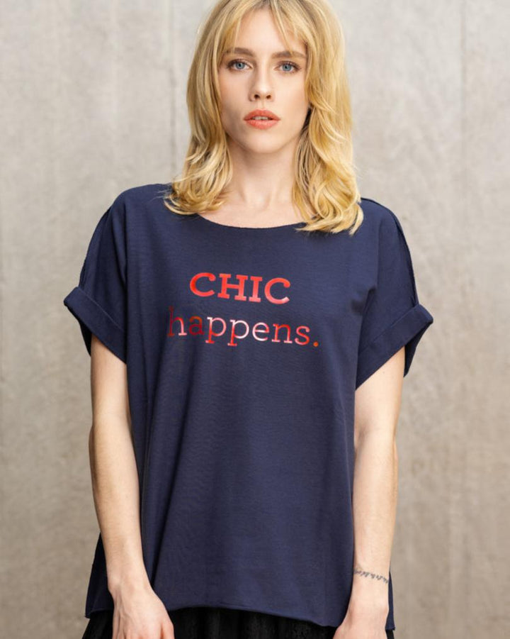CHIC HAPPENS! relaxed smart-tee