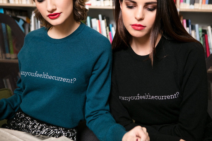 CAN YOU FEEL THE CURRENT cashmere sweater