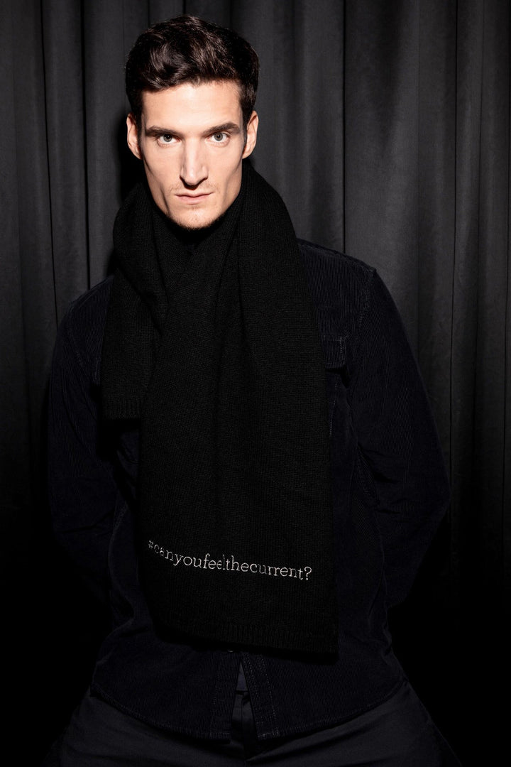 CAN YOU FEEL THE CURRENT pure cashmere scarf