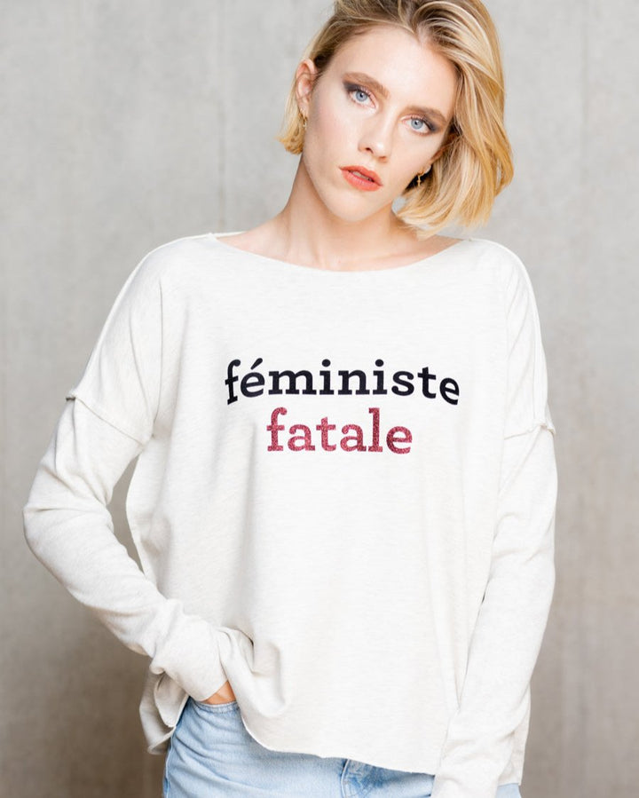 FEMINISTE FATALE relaxed smart-shirt